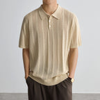 Men's Eyelet Polo Shirt Short Sleeve