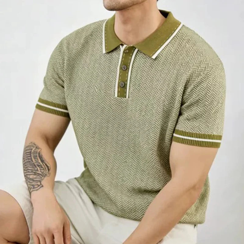 Contrast Trim Short Sleeve Polo
