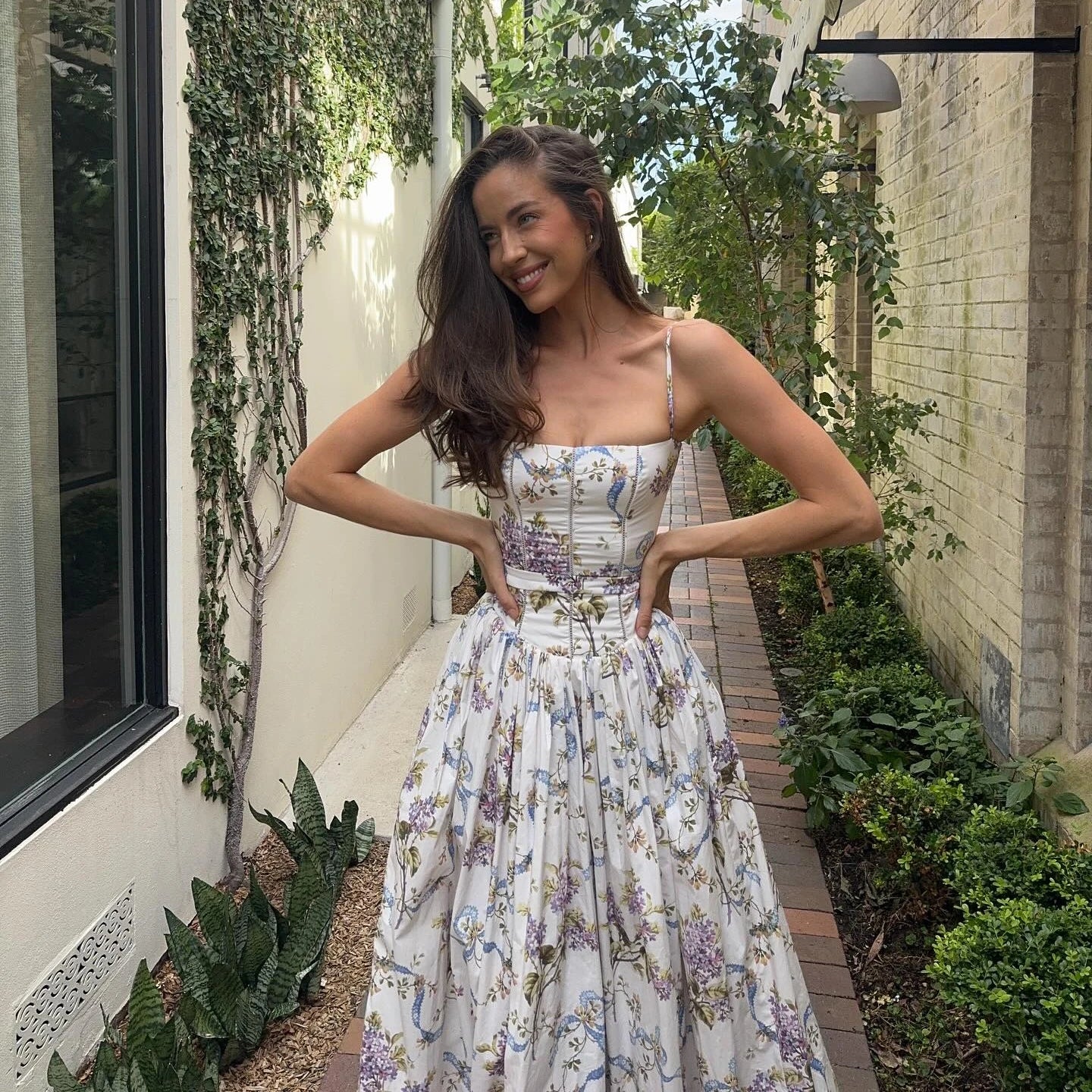 Women's Smocked Bodice Floral Dress
