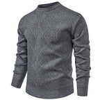 Men's Patterned Knit Sweater Crewneck Pullover Heritage Preppy Staple