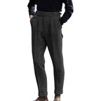 Tapered Leg Flat Front Trousers