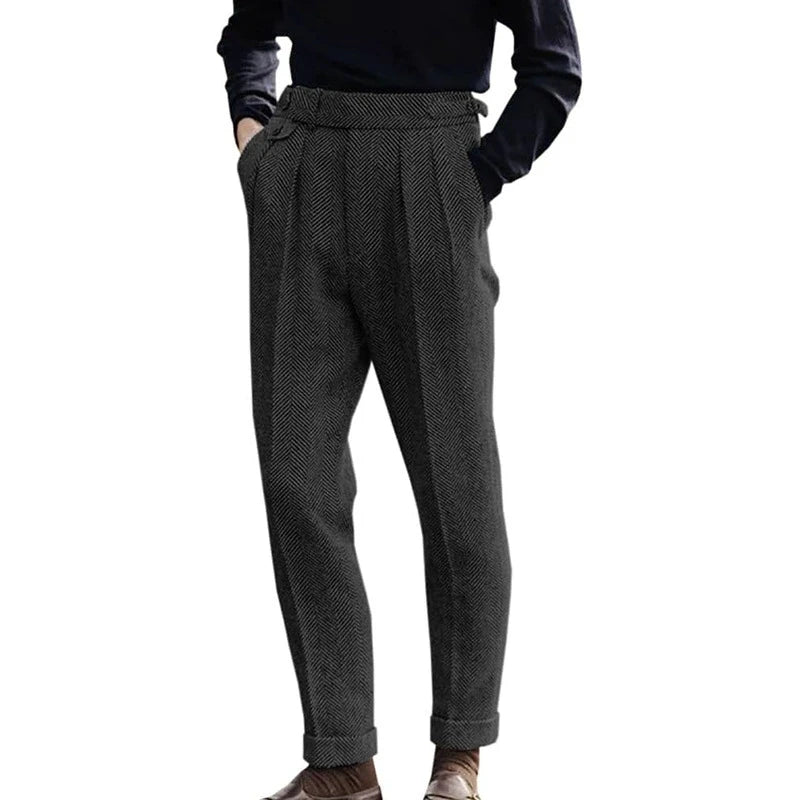 Tapered Leg Flat Front Trousers Main image
