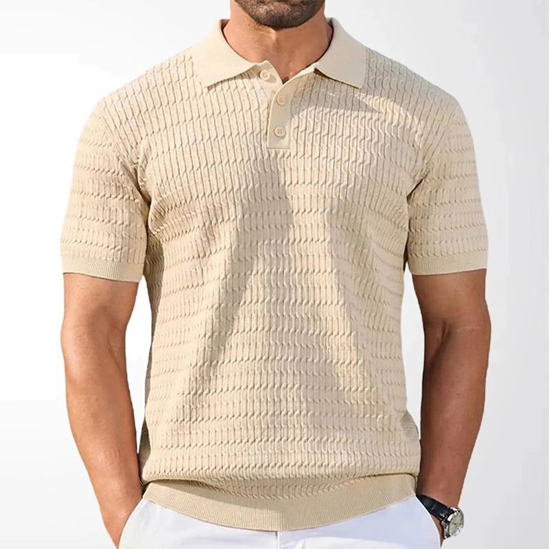 Classic Polo Knit Top Men