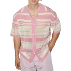 Button Up V Neck Shirt Men