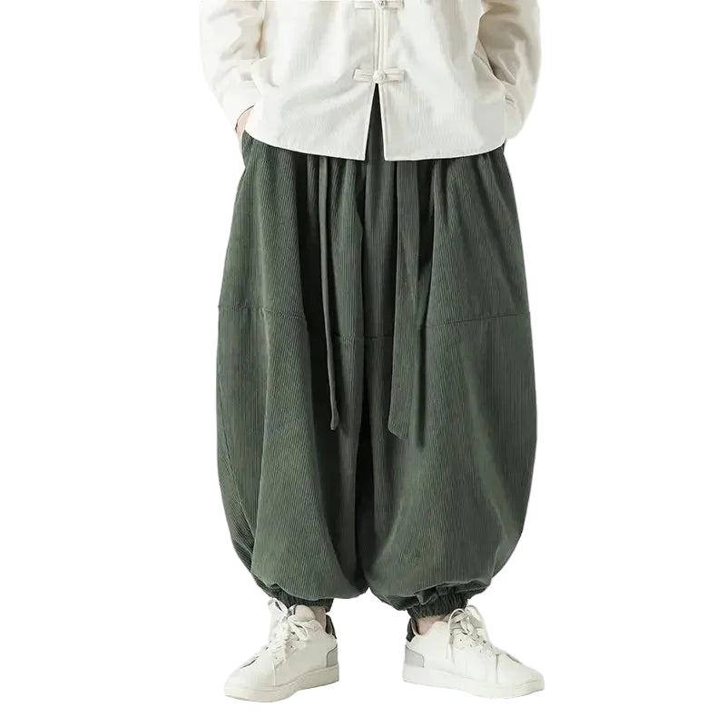 Men's Corduroy Loose Fit Balloon Pants Men