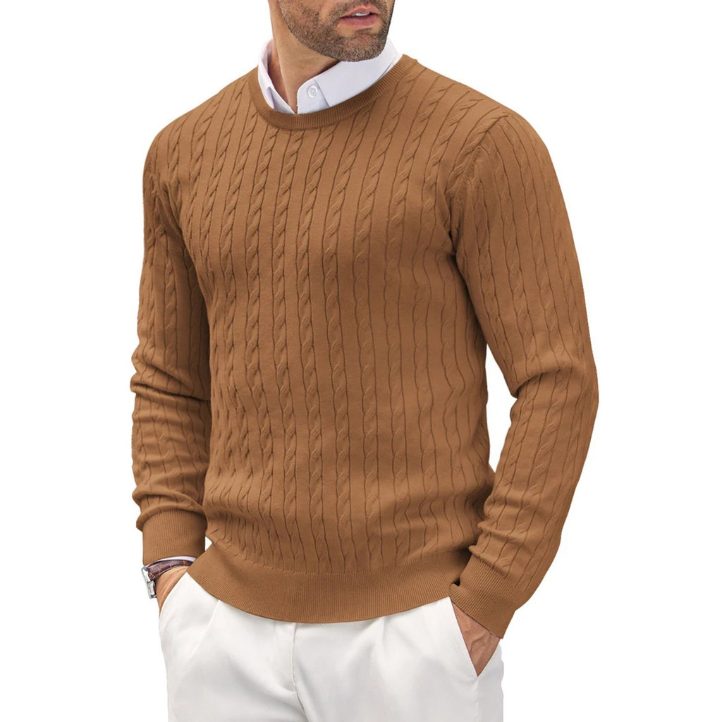 Men's Crew Neck Long Sleeve Knit Jumper