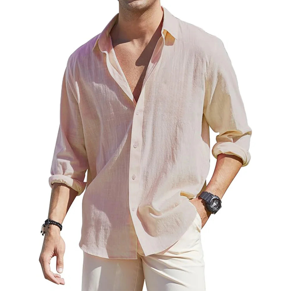 Classic Collar Button Front Dress Shirt