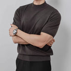 Men’s Ribbed Cuff Knit Shirt Top