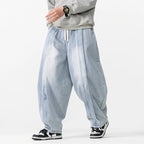 Men's Baggy Drawstring Wide Leg Jeans