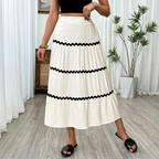 Women's Ruffle Hem Long Skirt Outfit