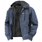 Men's Hooded Jacket – Full Zip Front, Long Sleeves and Two Front Pockets