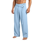 Belted Wrap Waist Wide Leg Trousers