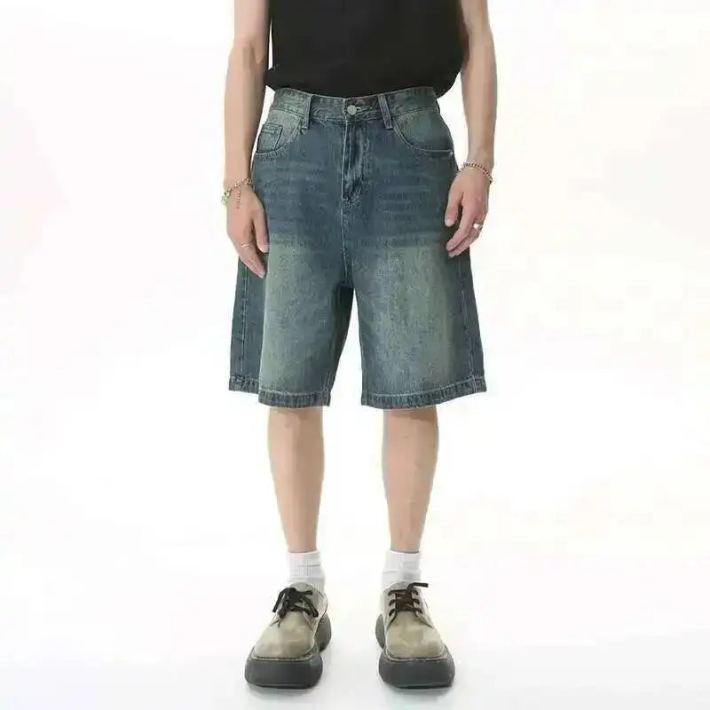 Men's Relaxed Fit Denim Shorts With Classic Five Pocket Style