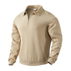 Men's Quarter Zip Polo Collar Knit Jumper