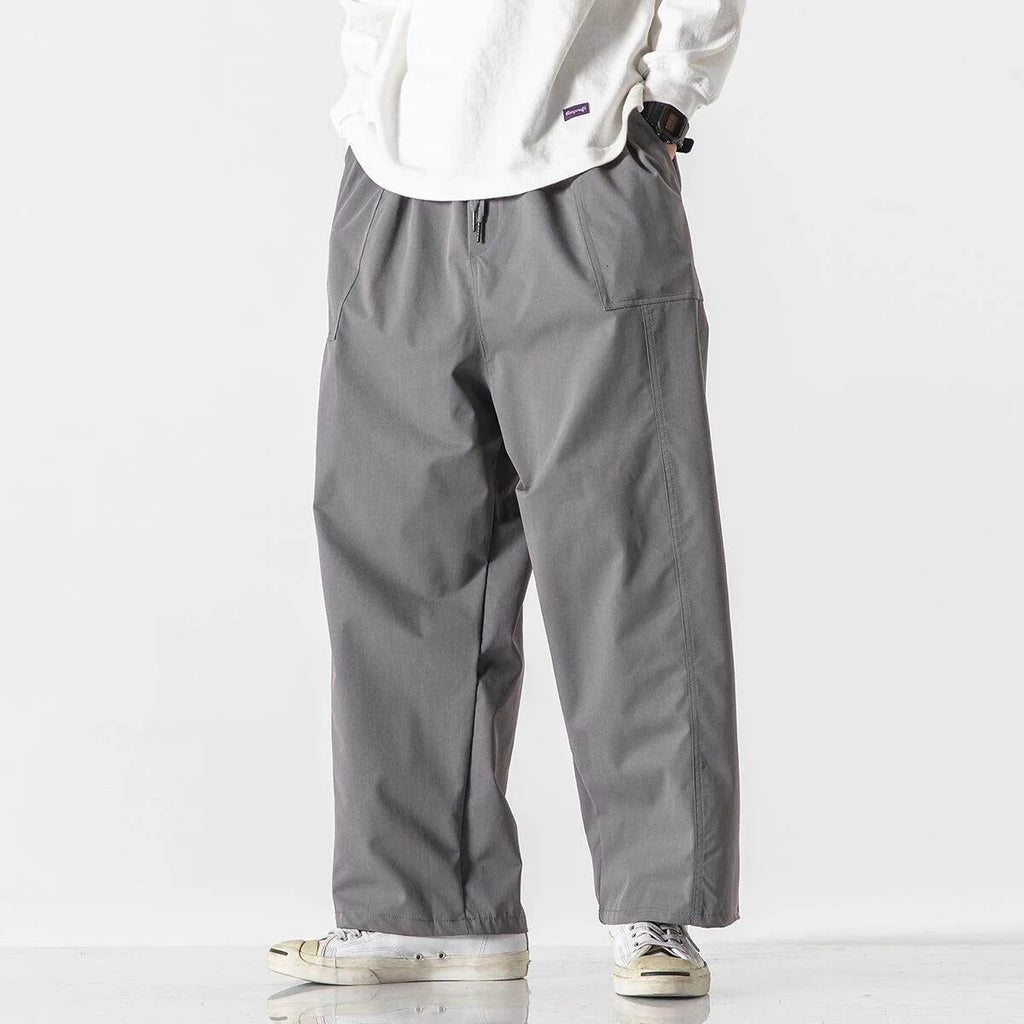 Men's Pull On Wide Leg Trousers