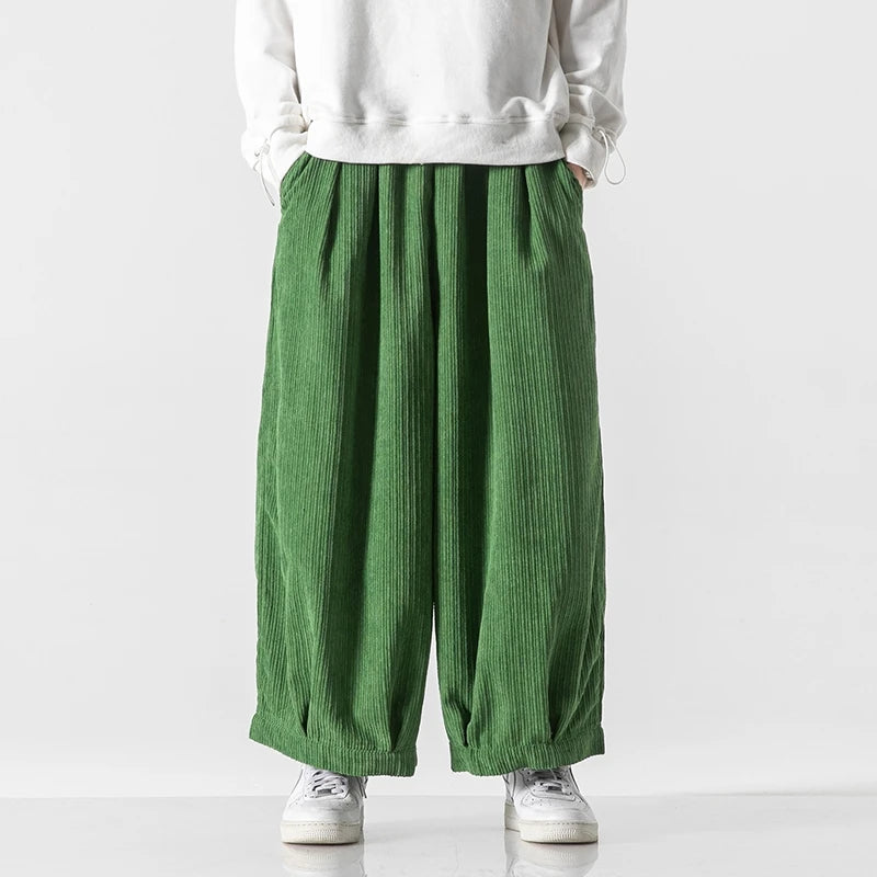 Men's Corduroy Wide Leg Balloon Pants