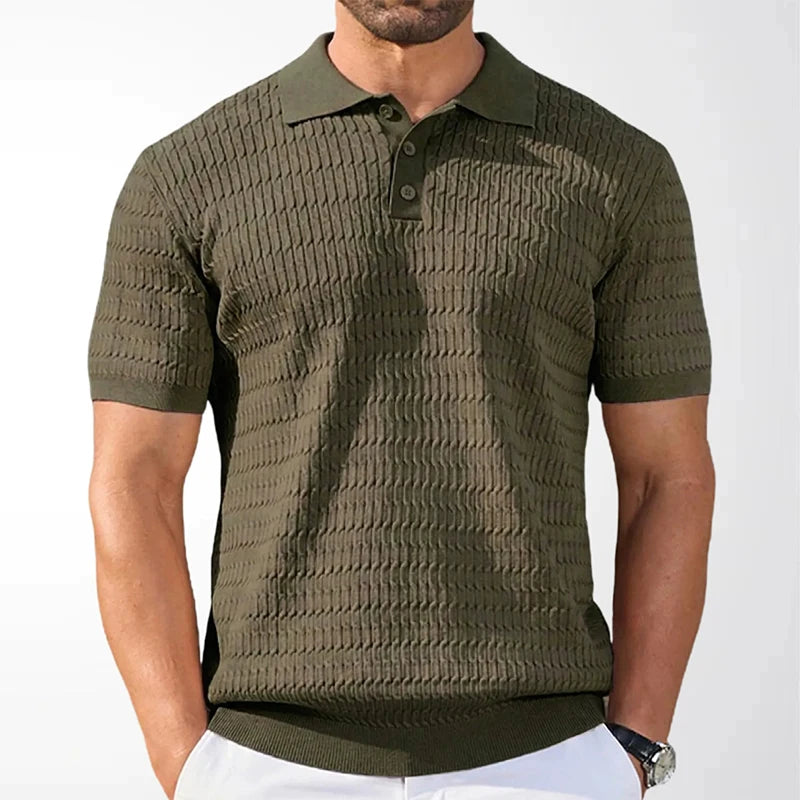 Classic Polo Knit Top Men