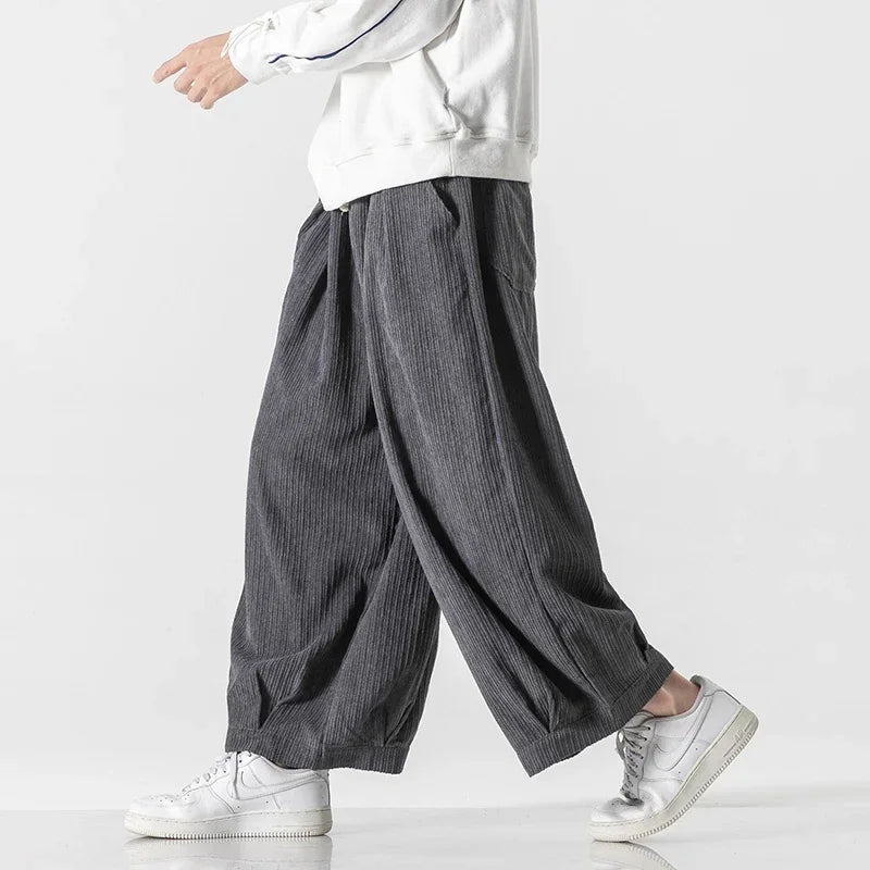 Men's Corduroy Wide Leg Balloon Pants