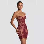 Fitted Corset Mini Dress Women