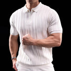 Zip Neck Short Sleeve Polo Shirt