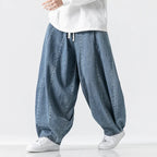 Men's Relaxed Drawstring Denim Trousers