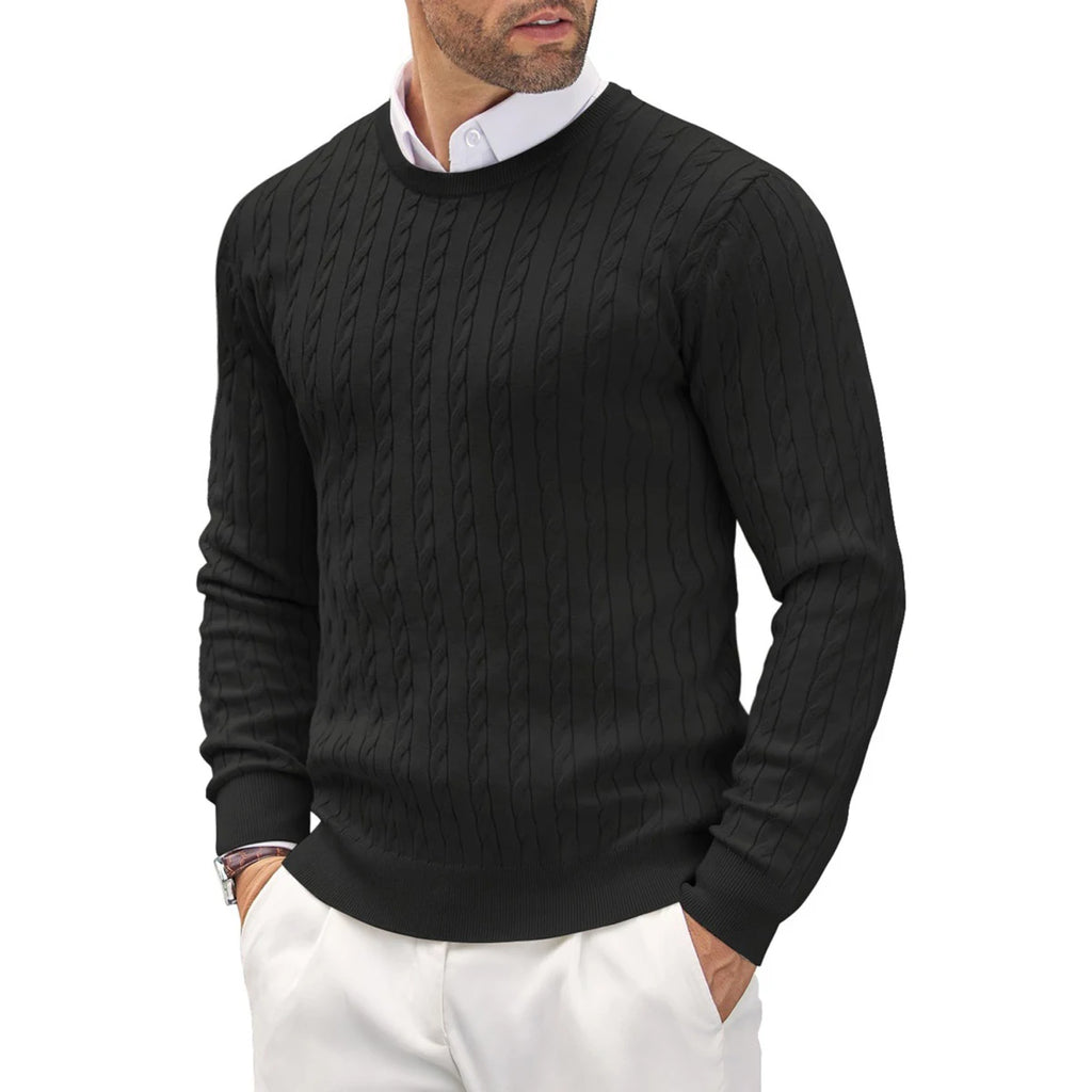 Men's Crew Neck Long Sleeve Knit Jumper
