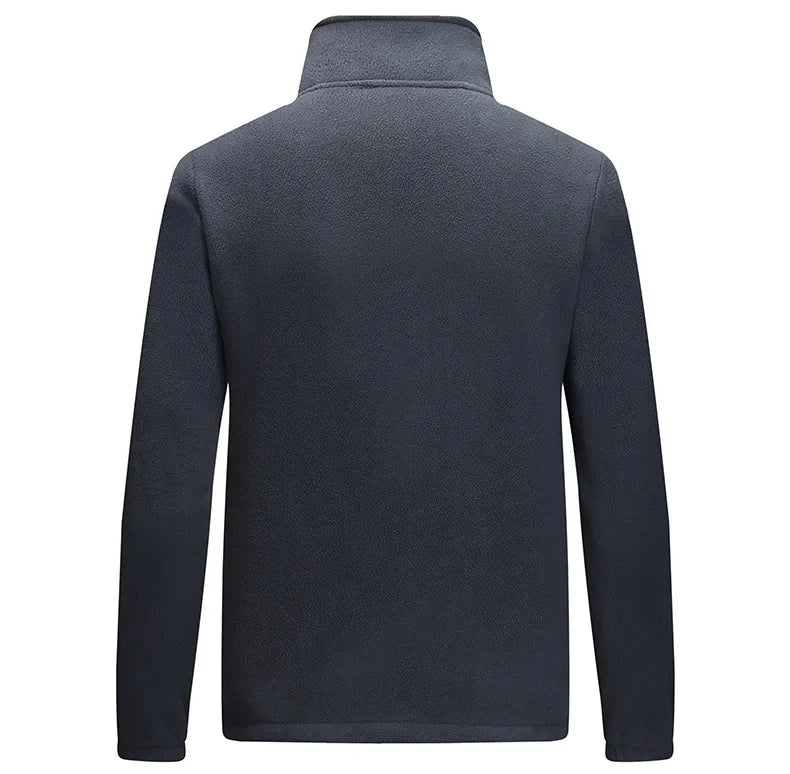 Men's Sherpa-Lined Jacket with High Collar, Full Zip and Multiple Zipped Pockets