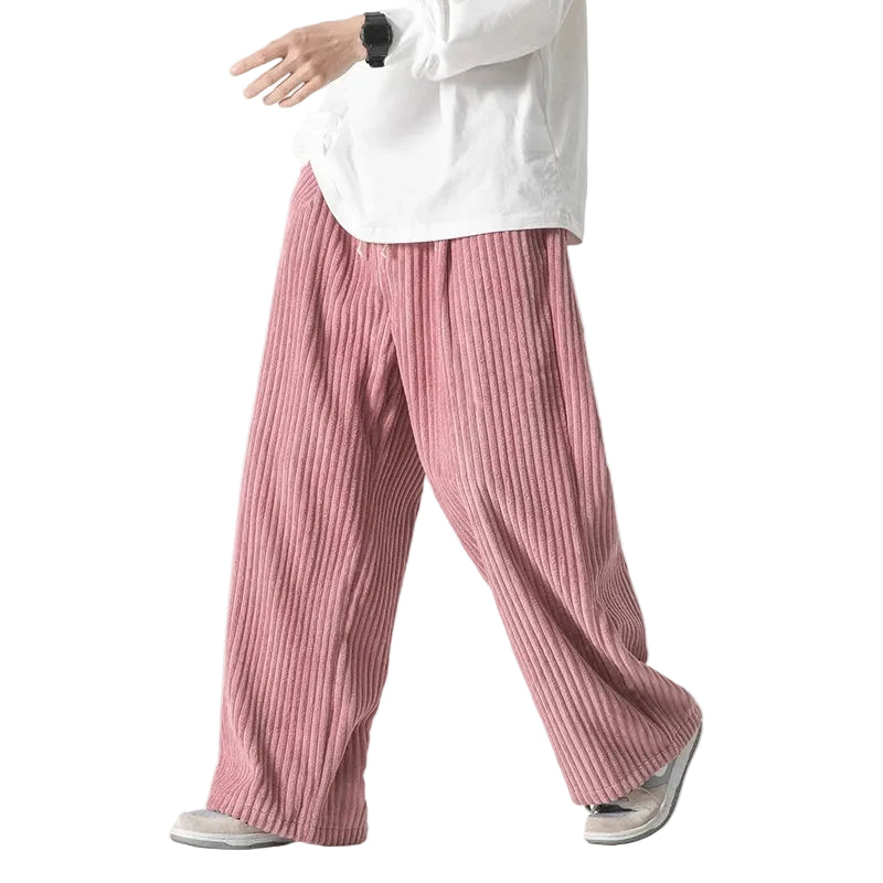 Men's Vertical Stripe Wide Pants