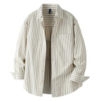 Men's Stripe Front Pocket Button Shirt