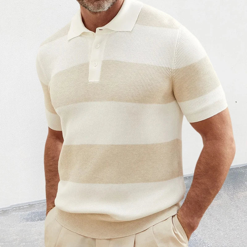 Men’s Classic Stripe Polo Short Sleeve