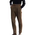 Tapered Leg Flat Front Trousers