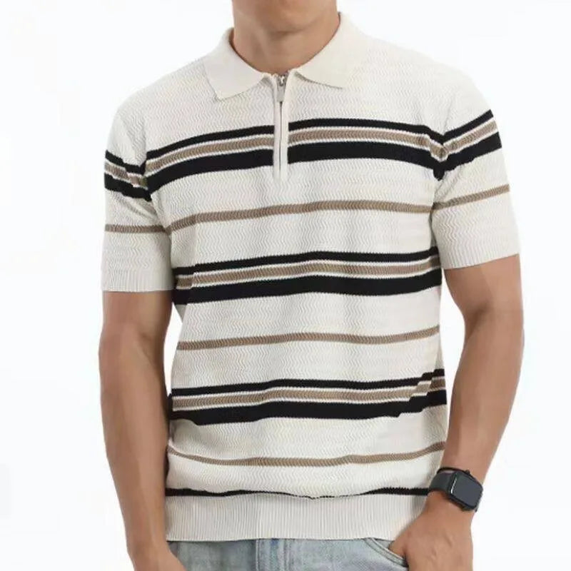 Men's Zip Front Polo Shirt