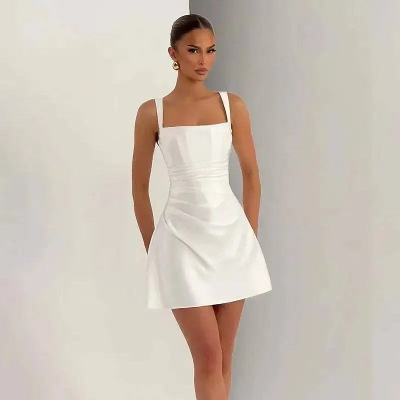 Women's Square Neck Slip Mini Dress