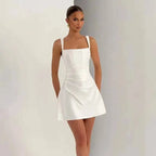 Women's Square Neck Slip Mini Dress