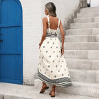 Women's Strap Neck Flare Long Dress
