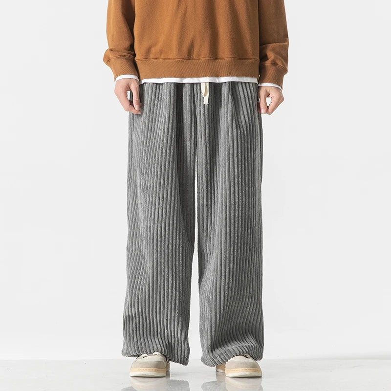 Men's Vertical Stripe Wide Pants