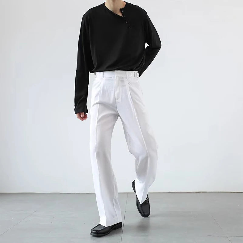 Men's Button Neck Long Sleeve Pullover