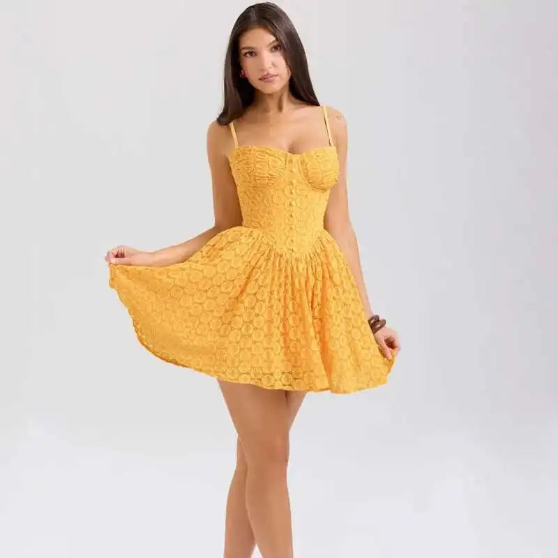 Sweetheart Fit Flare Mini Dress Women