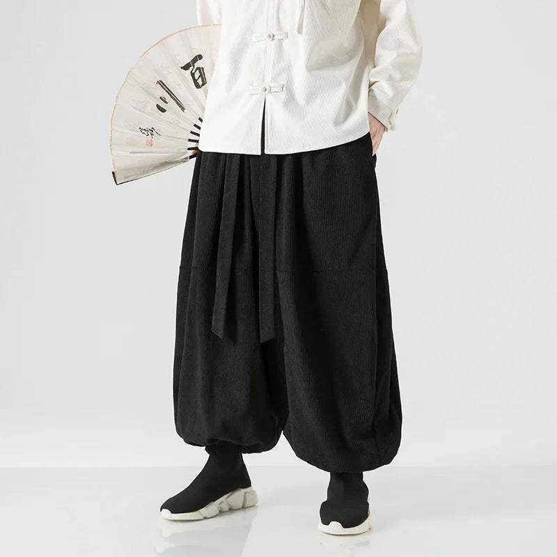 Men's Corduroy Loose Fit Balloon Pants Men