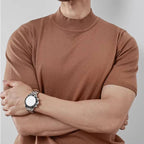 Men’s Ribbed Cuff Knit Shirt Top