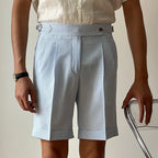 Men's Stripe Pattern Tailored Shorts