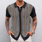 Classic Stripe Polo Shirt Men
