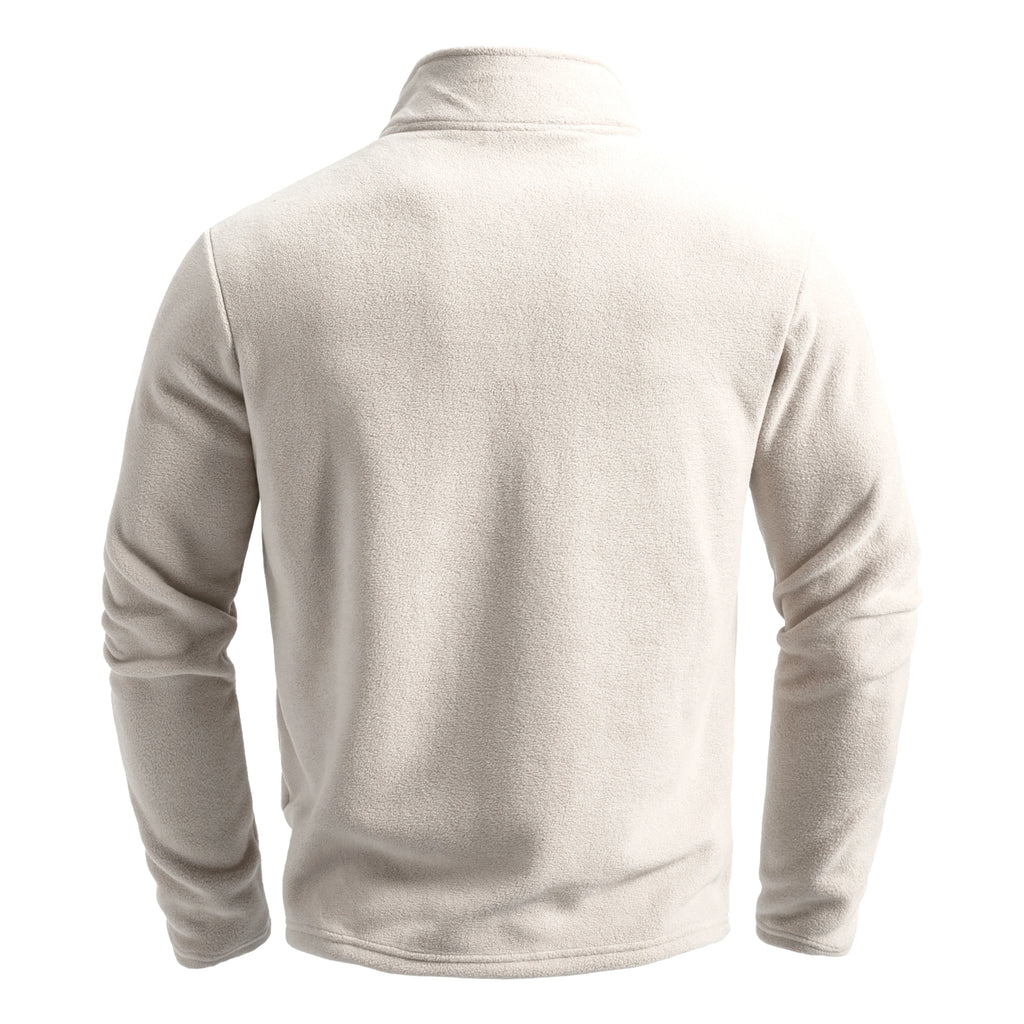 Men's Quarter Zip Fleece Jumper with Stand Collar