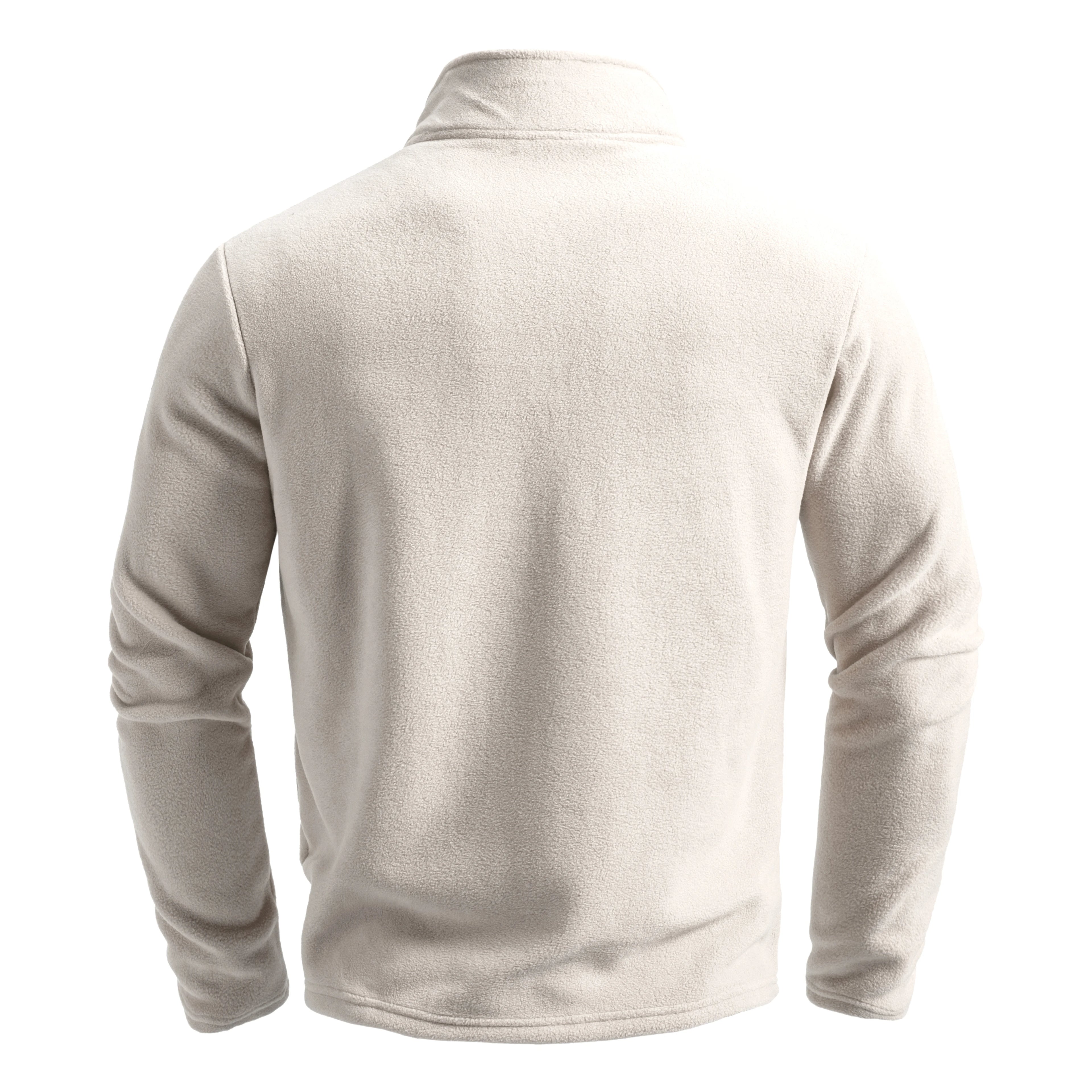 Men's Quarter Zip Fleece Jumper with Stand Collar