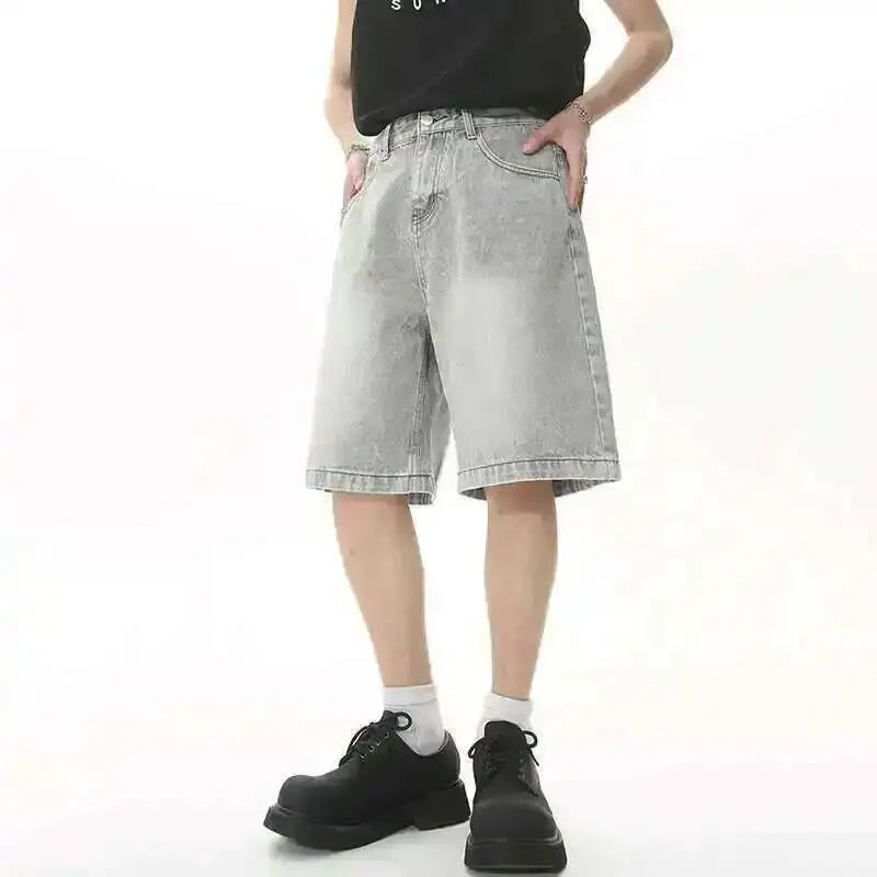 Men's Relaxed Fit Denim Shorts With Classic Five Pocket Style