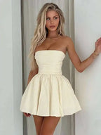 Back Bow Mini Dress Women