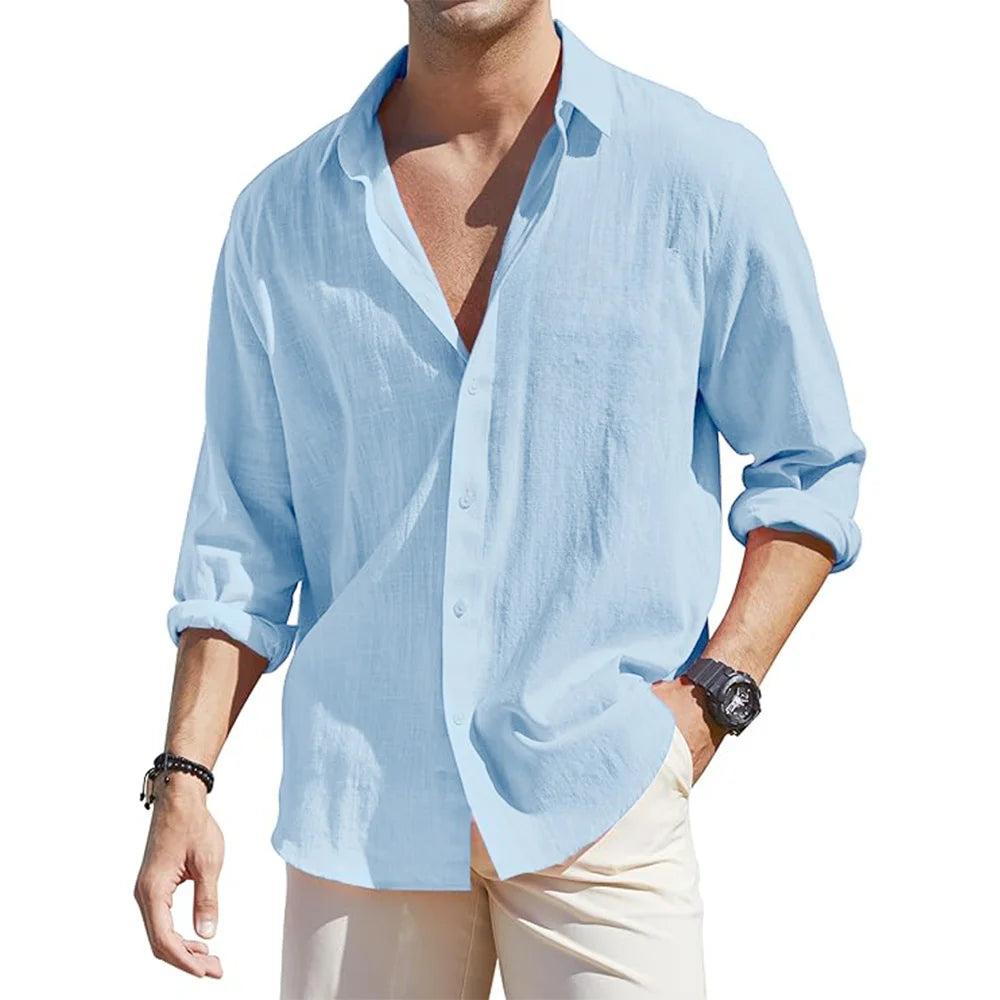 Classic Collar Button Front Dress Shirt
