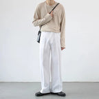 Men's Button Neck Long Sleeve Pullover