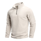 Men's Quarter Zip Fleece Jumper with Stand Collar