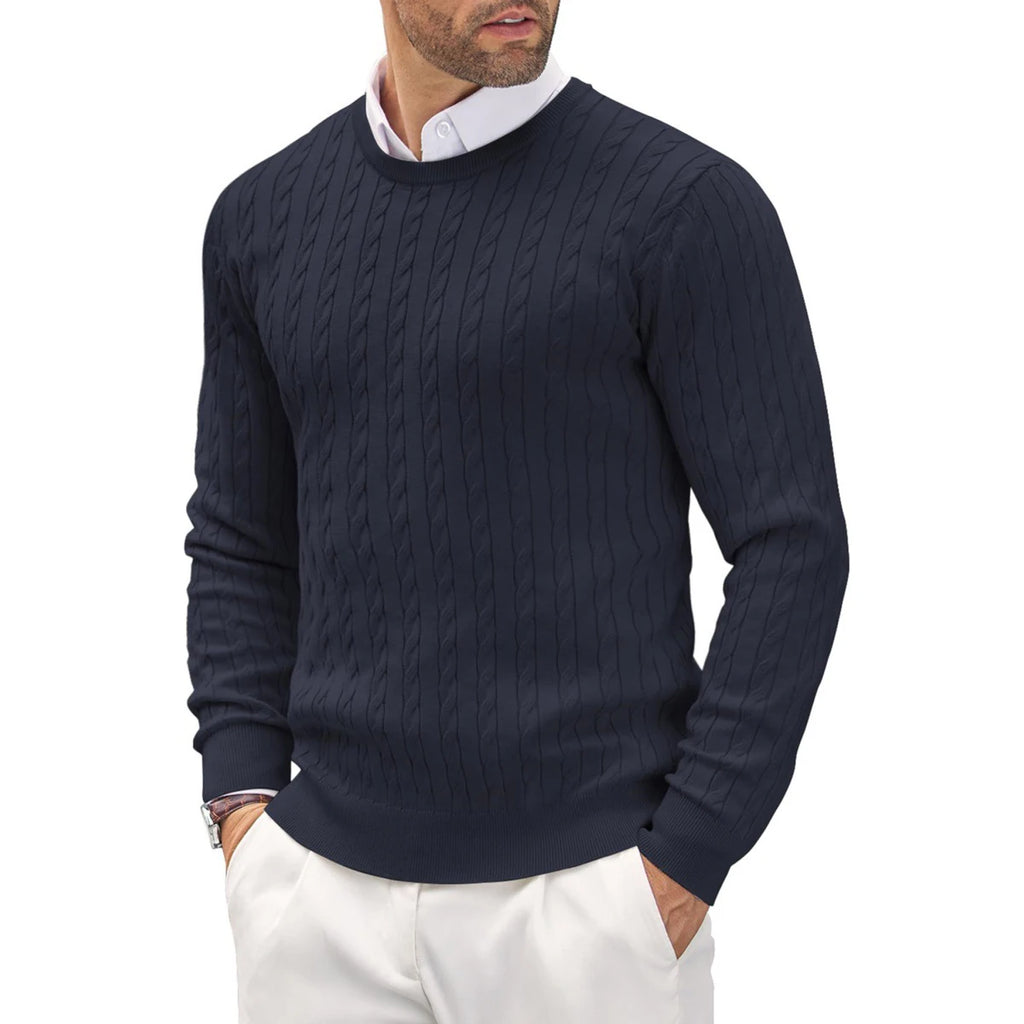 Men's Crew Neck Long Sleeve Knit Jumper